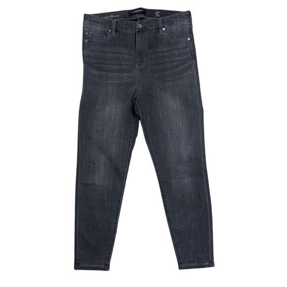 Liverpool High Rise Ankle Skinny Jeans Black Petite Size 12/31 - Picture 1 of 7